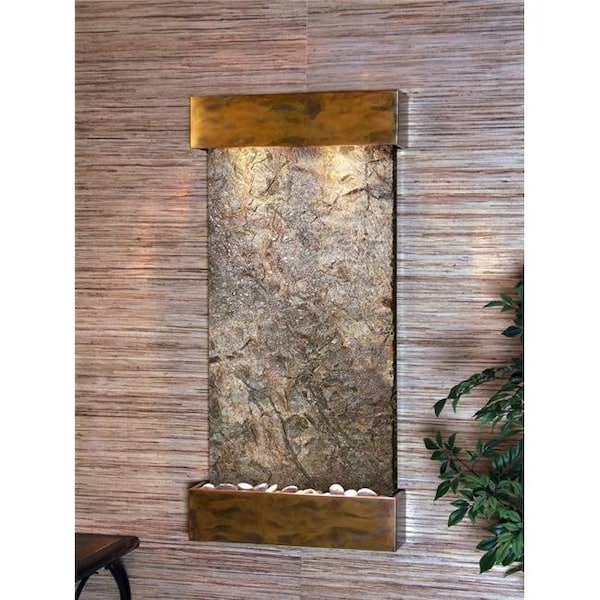 Adagio Adagio WCS1002 Whispering Creek Rustic Copper Green Natural Slate Wall Fountain WCS1002 - main